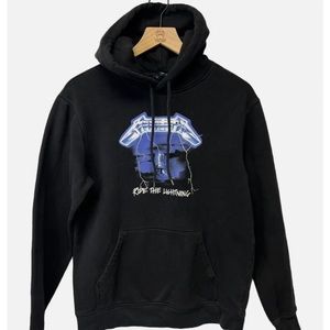 Metallica Ride the Lightning Divided 2020 Double Sided Black Hoodie Size Small